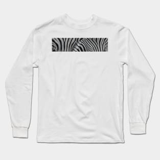 Zebra animal print in panorama. Long Sleeve T-Shirt